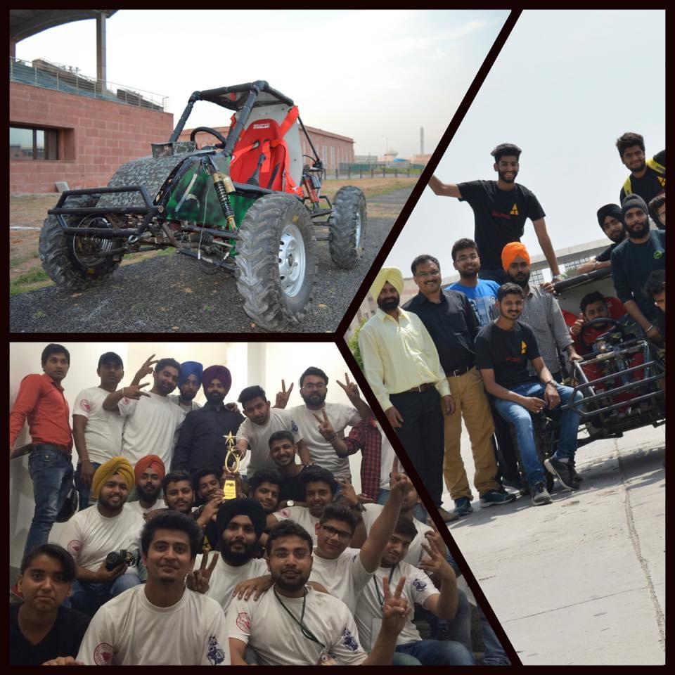 Mechanical Students won 1st Prize in off Road Battle-2016 at Gautam Buddha University, Noida.